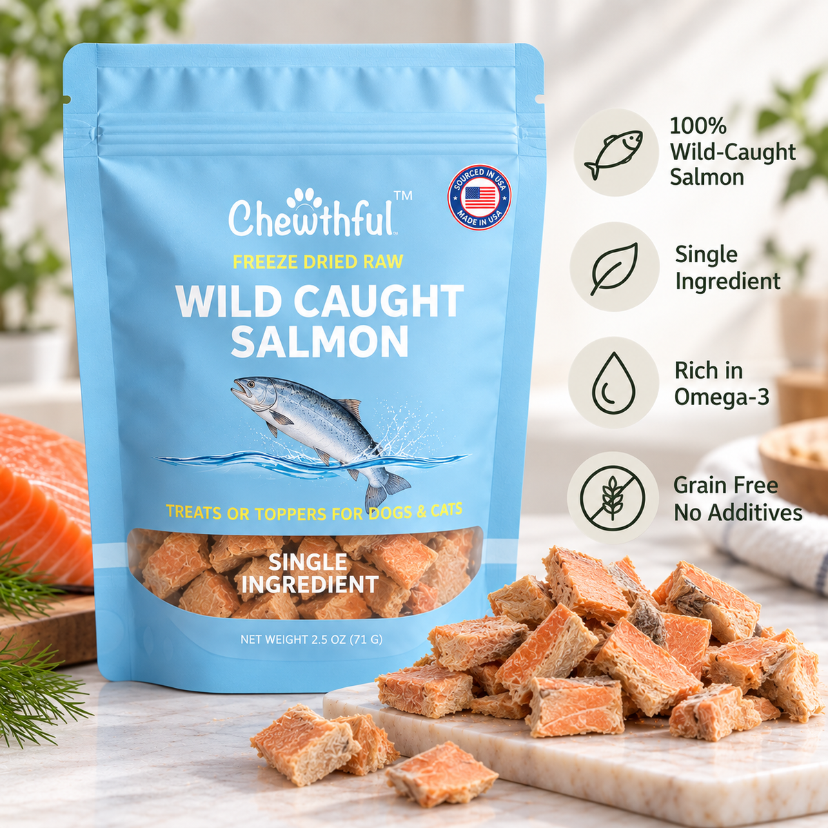 Wild-Caught Salmon Freeze-Dried Treats