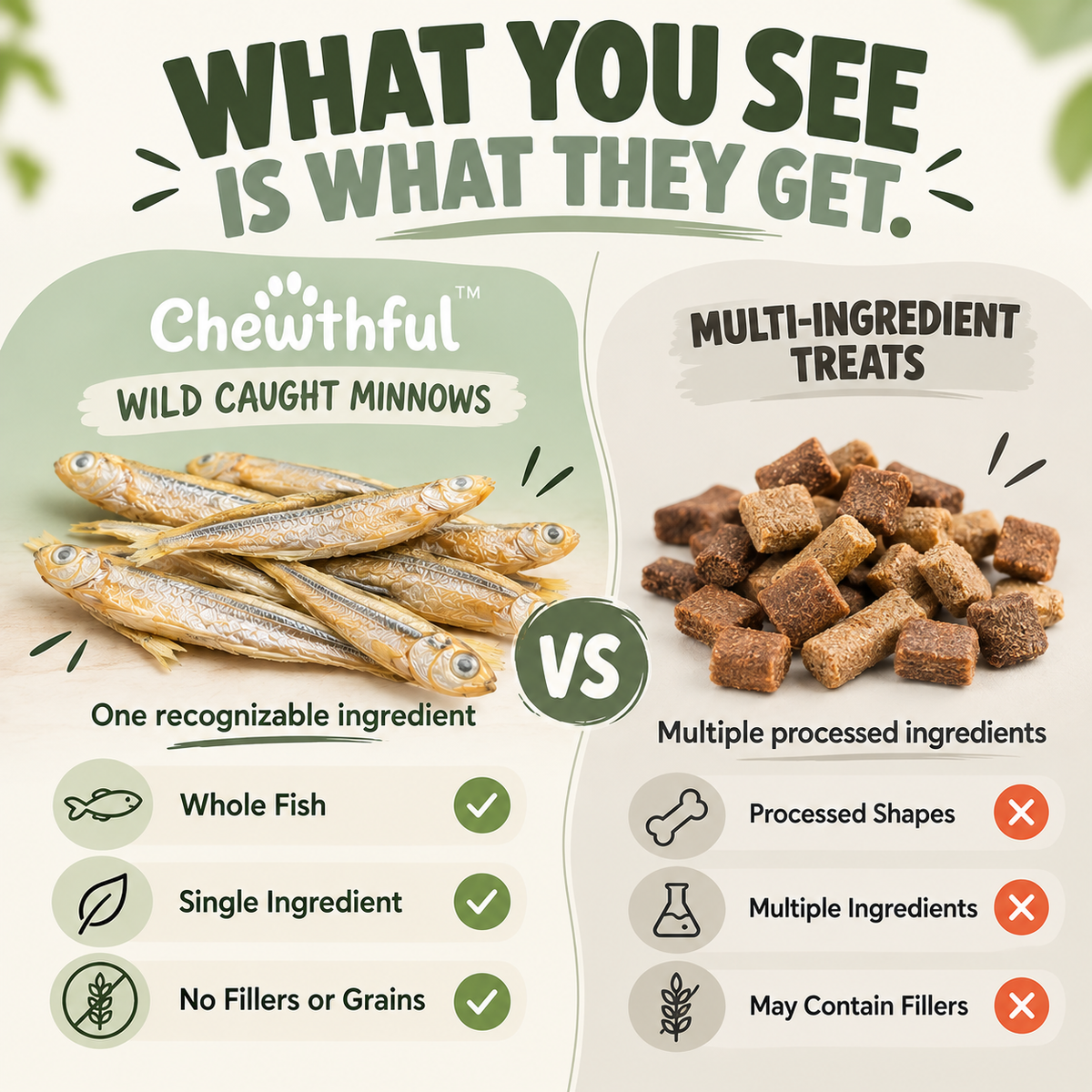 Wild-Caught Minnows Freeze-Dried Treats