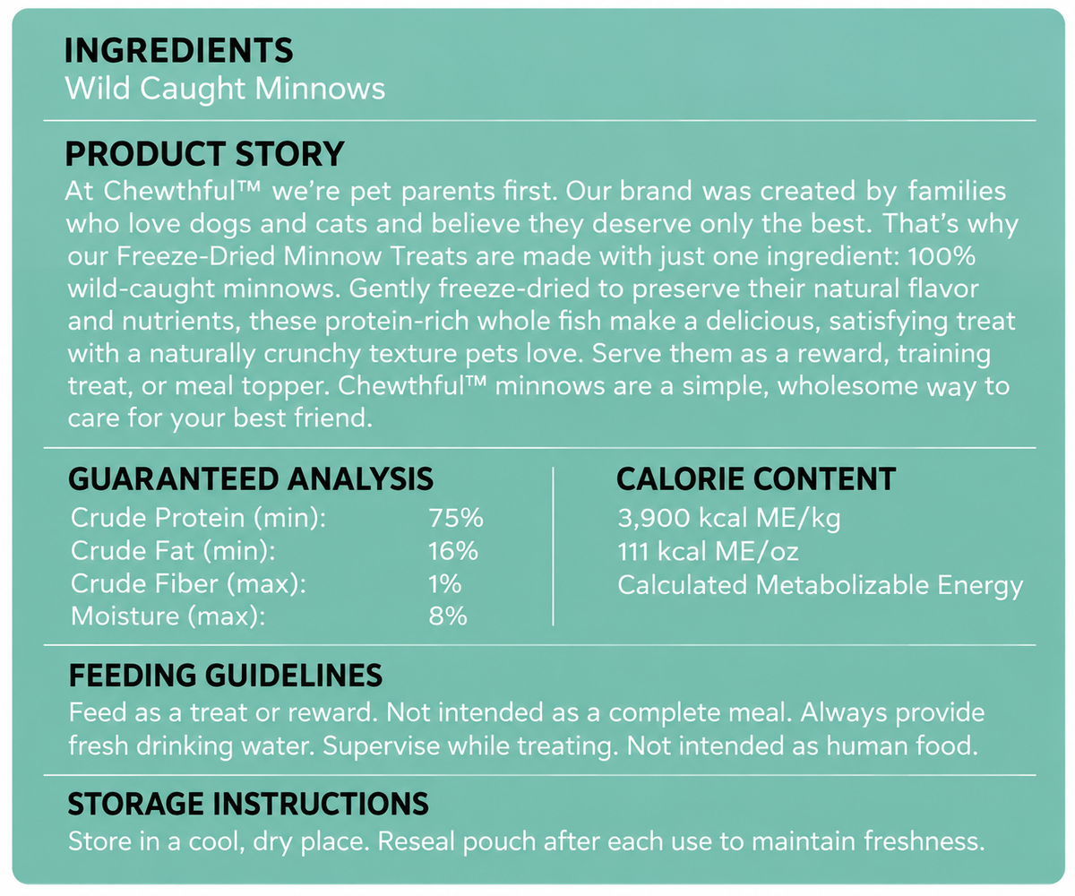 Wild-Caught Minnows Freeze-Dried Treats